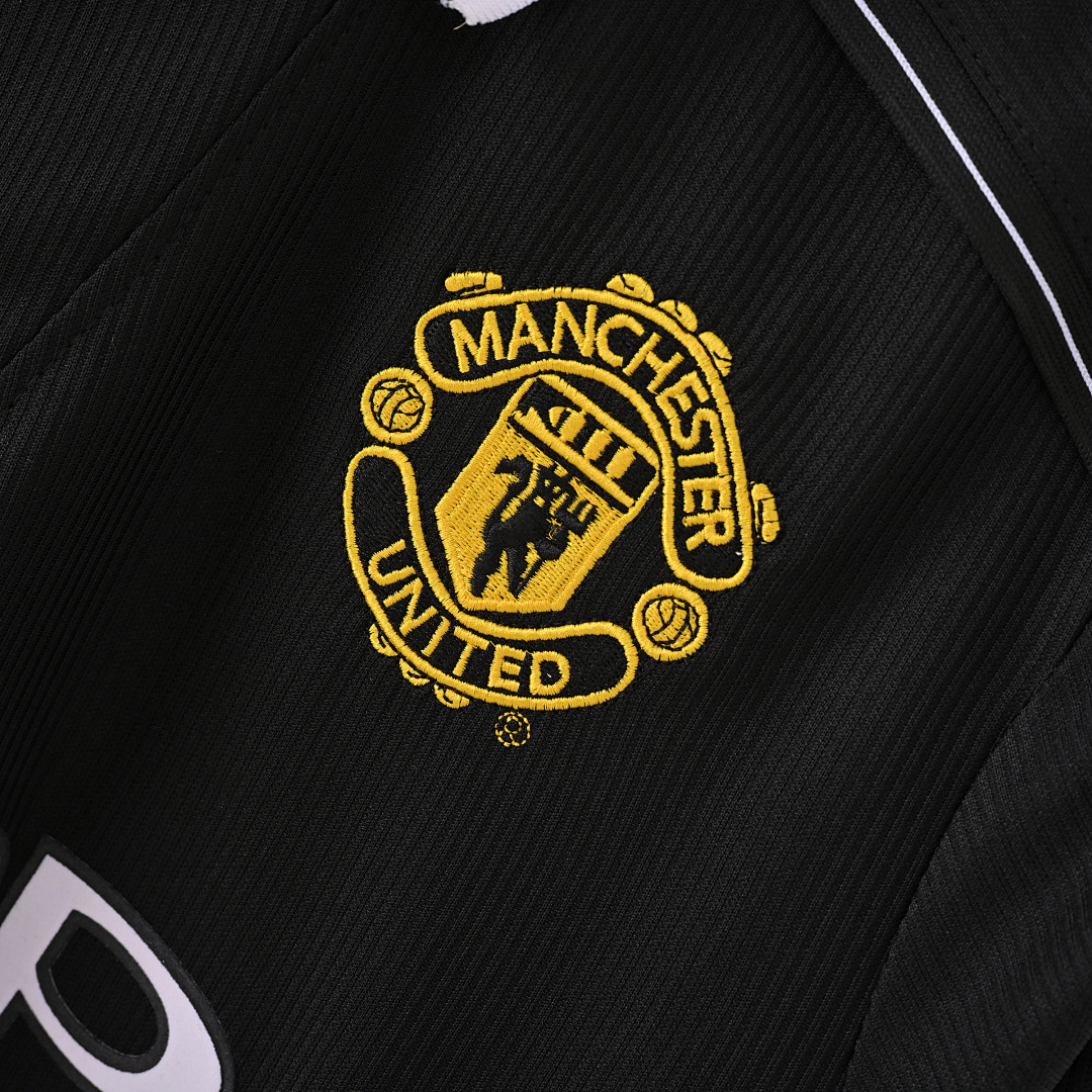 98-99 Negro Manchester United Manga Larga - Imagen 13