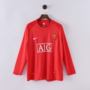 07-08 Champions League Manchester United Local Manga Larga