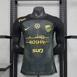 Al-Ittihad 2ª Equipación Negro con publicidad