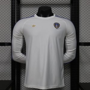 2026 Leeds United Blanco Casual Retro Manga Larga