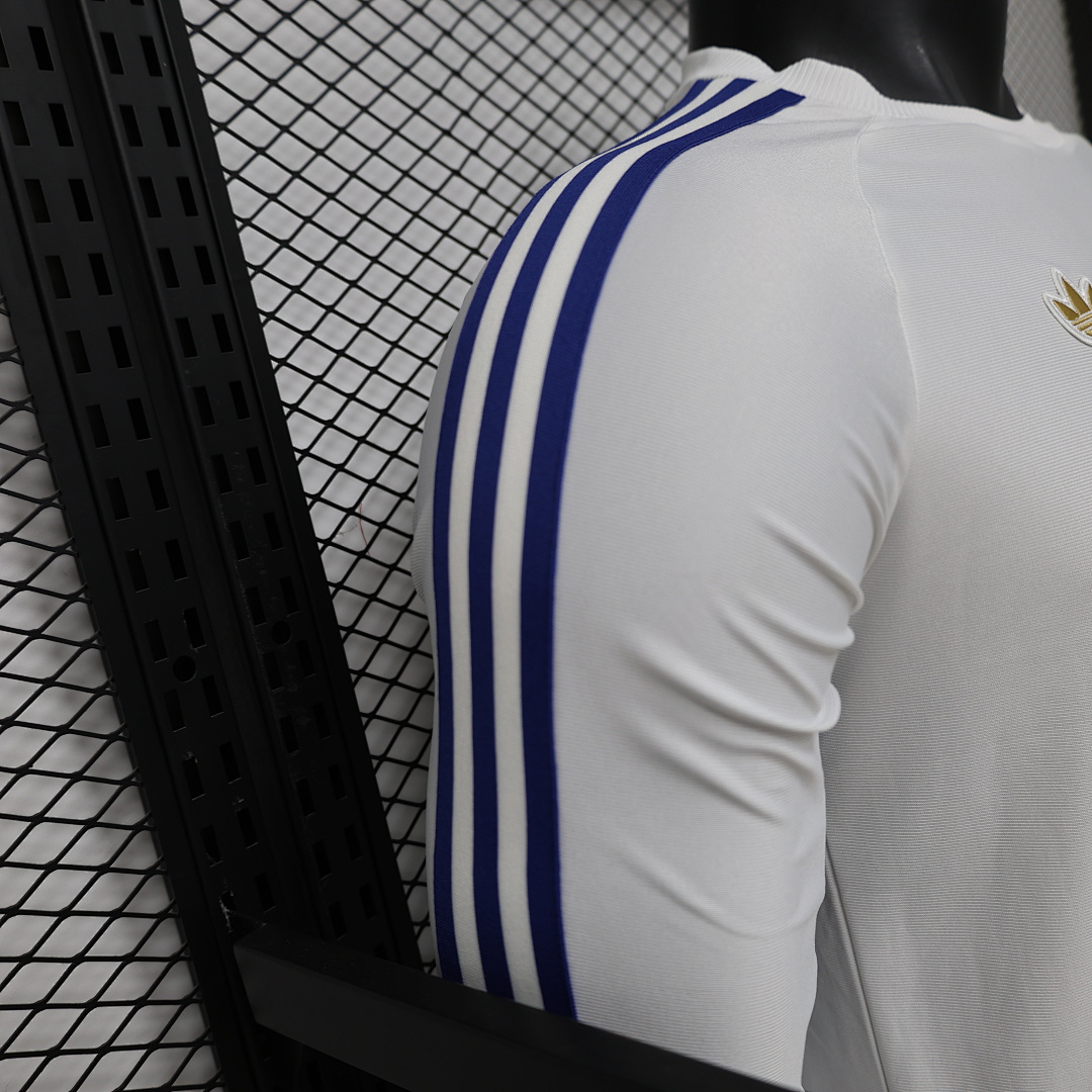 2026 Leeds United Blanco Casual Retro Manga Larga - Imagen 3
