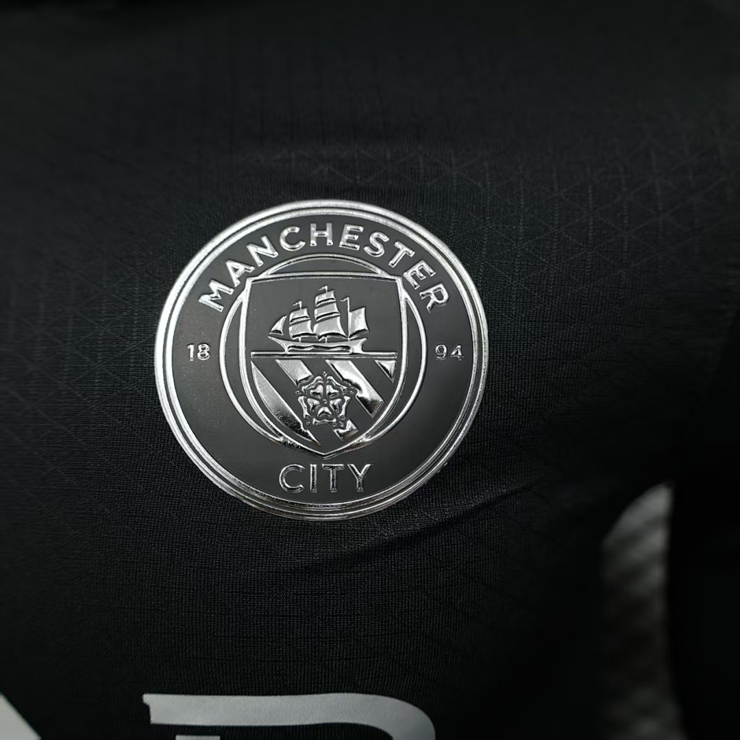 Manchester City Negro Manga Larga - Imagen 7