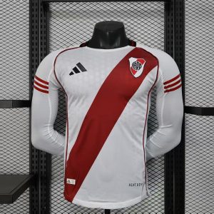 River Plate Blanco Manga Larga