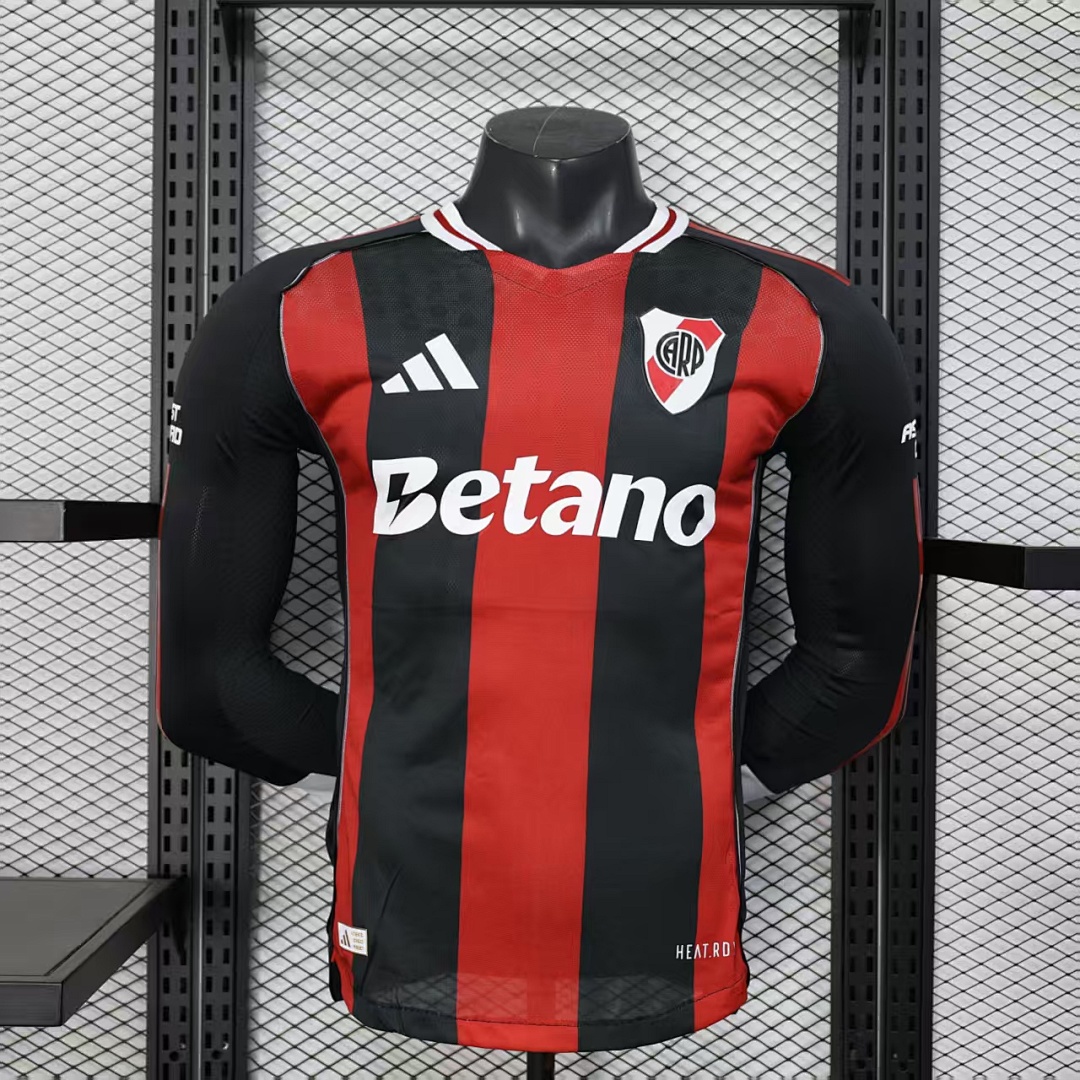 River Plate Rojo Negro Manga Larga