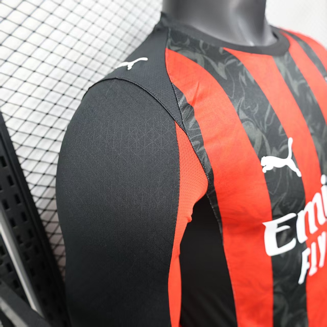 25/26 AC Milan Local Manga Larga - Imagen 7