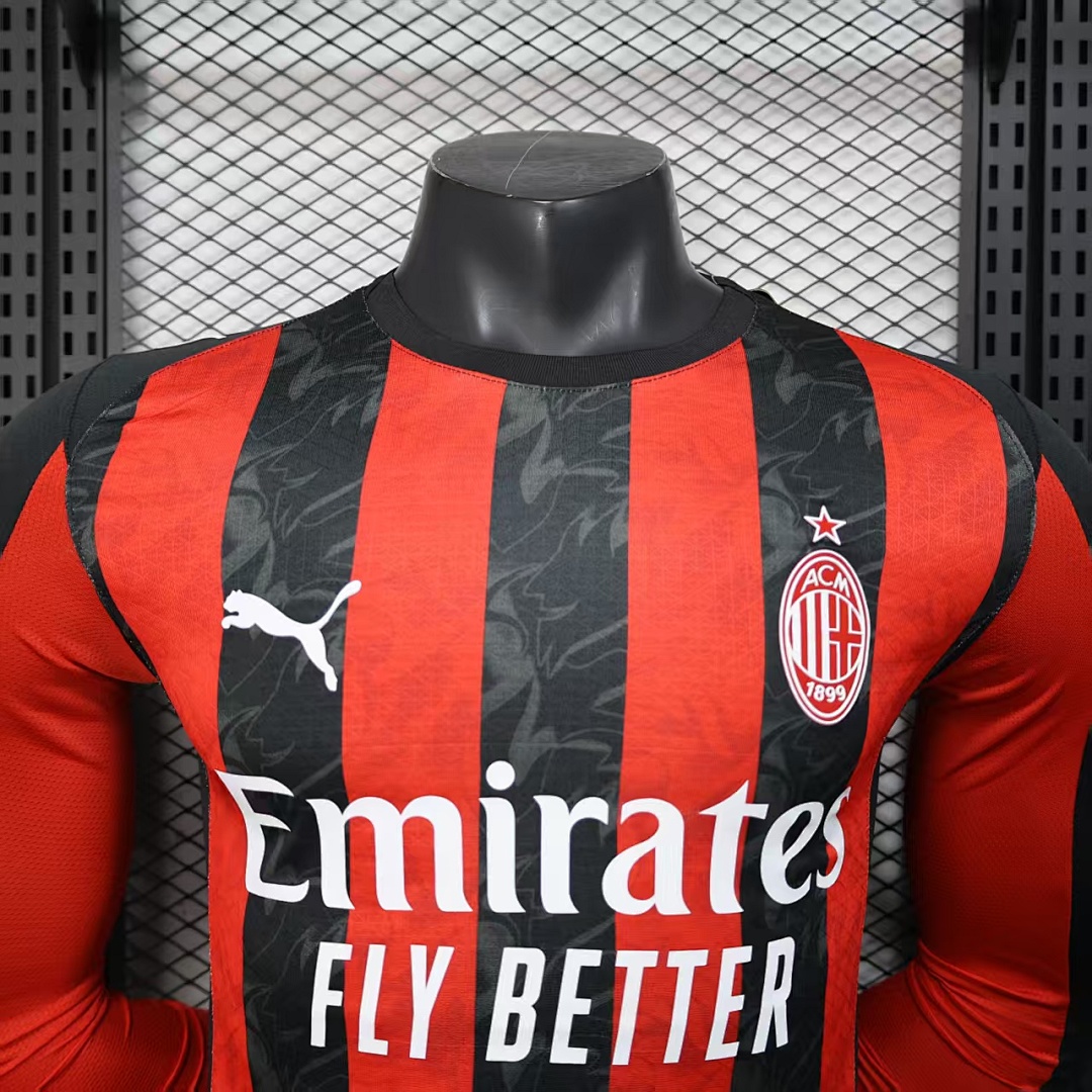 25/26 AC Milan Local Manga Larga - Imagen 11