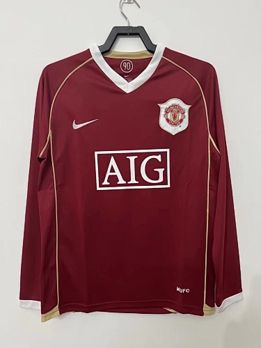 06/07 Manchester United Local Manga Larga S—XXL