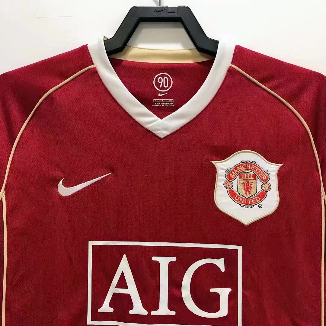 06/07 Manchester United Local Manga Larga S—XXL - Imagen 6