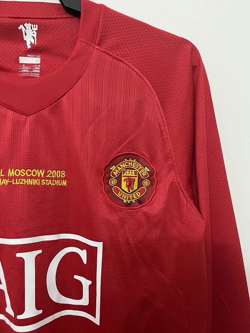 07/08 Manchester United Local Champions Manga Larga S—XXL - Imagen 8