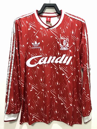 1989-91 Liverpool Local Manga Larga