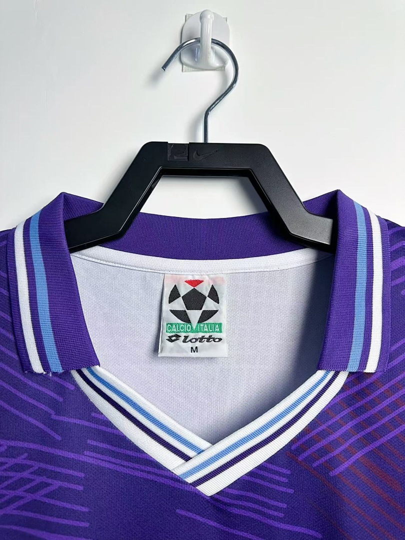 1992-93 Fiorentina Local Manga Larga - Imagen 6