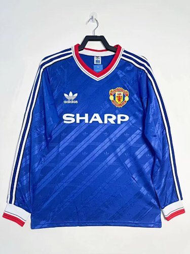 86-88 Manchester United 2ª Equipación Visitante Manga Larga